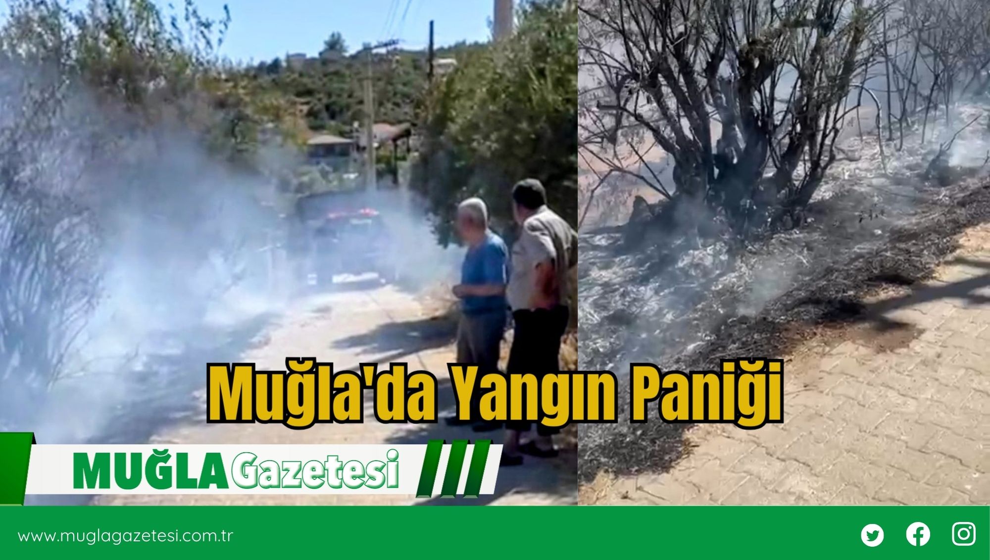 Muğla'da Yangın Paniği