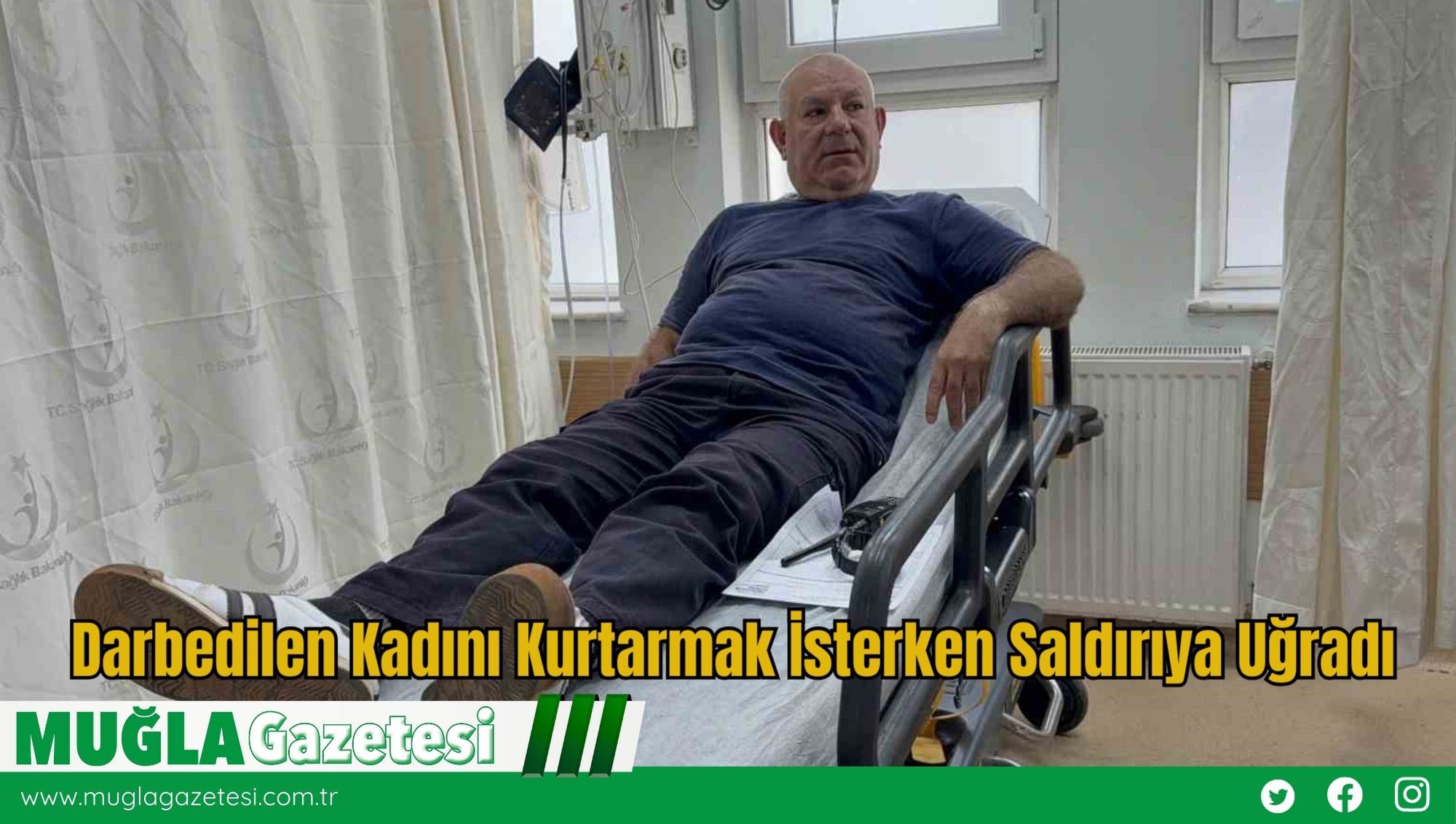 Darbedilen Kadını Kurtarmak İsterken Saldırıya Uğradı
