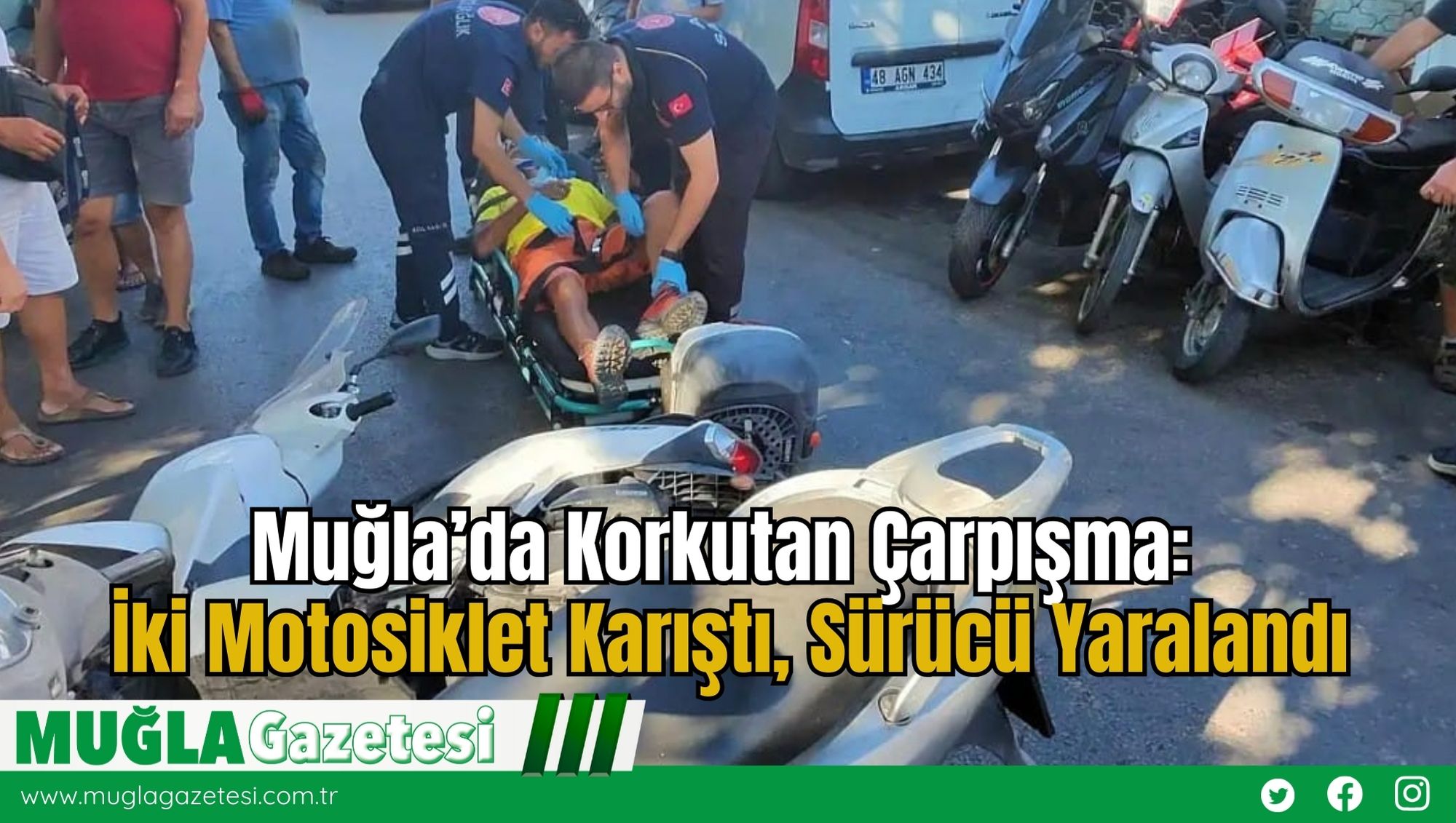Muğla’da Korkutan Çarpışma: İki Motosiklet Karıştı, Sürücü Yaralandı