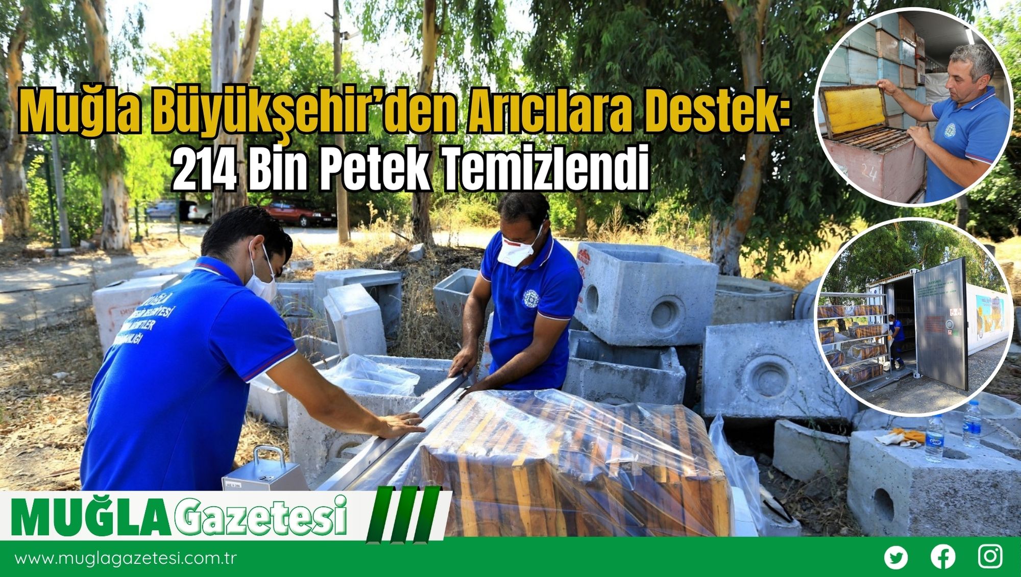 Muğla Büyükşehir’den Arıcılara Destek: 214 Bin Petek Temizlendi