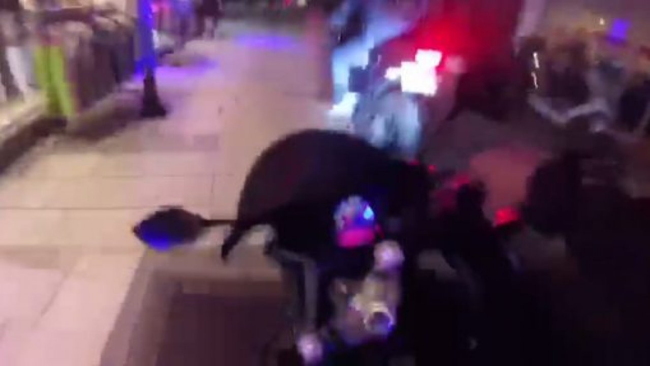 Kaza kask kamerasına yansıdı