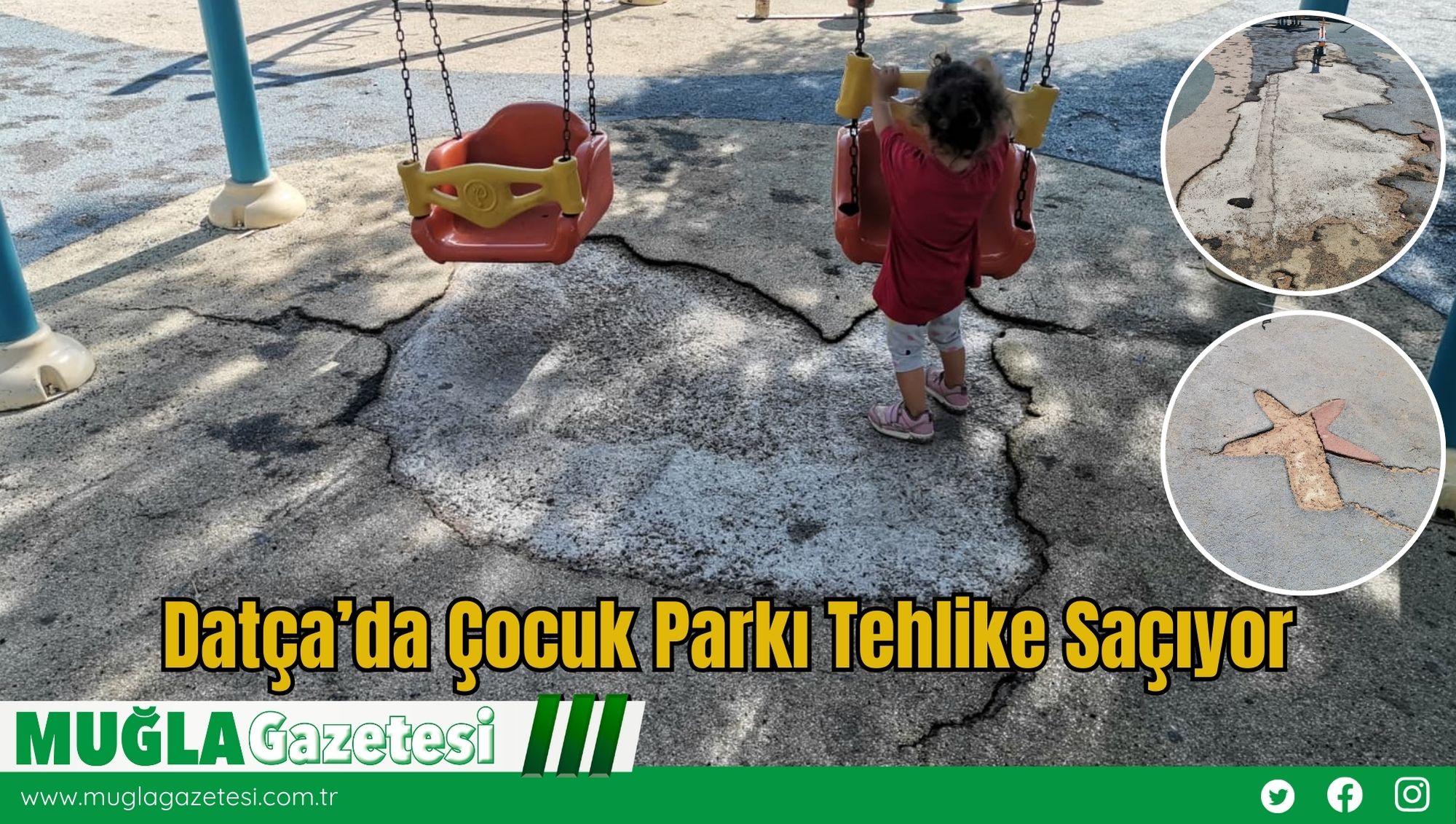 Datça’da Çocuk Parkı Tehlike Saçıyor