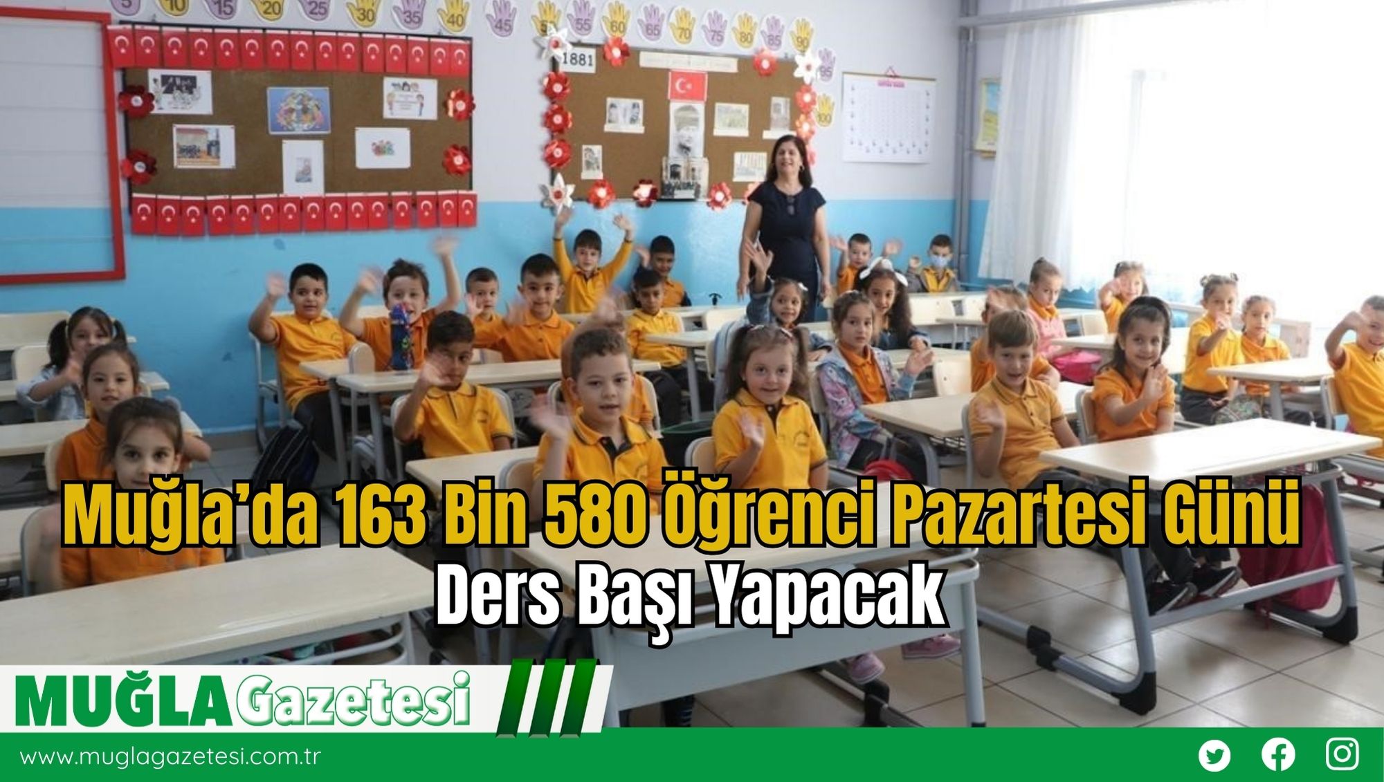 Muğla’da 163 Bin 580 Öğrenci Pazartesi Günü Ders Başı Yapacak