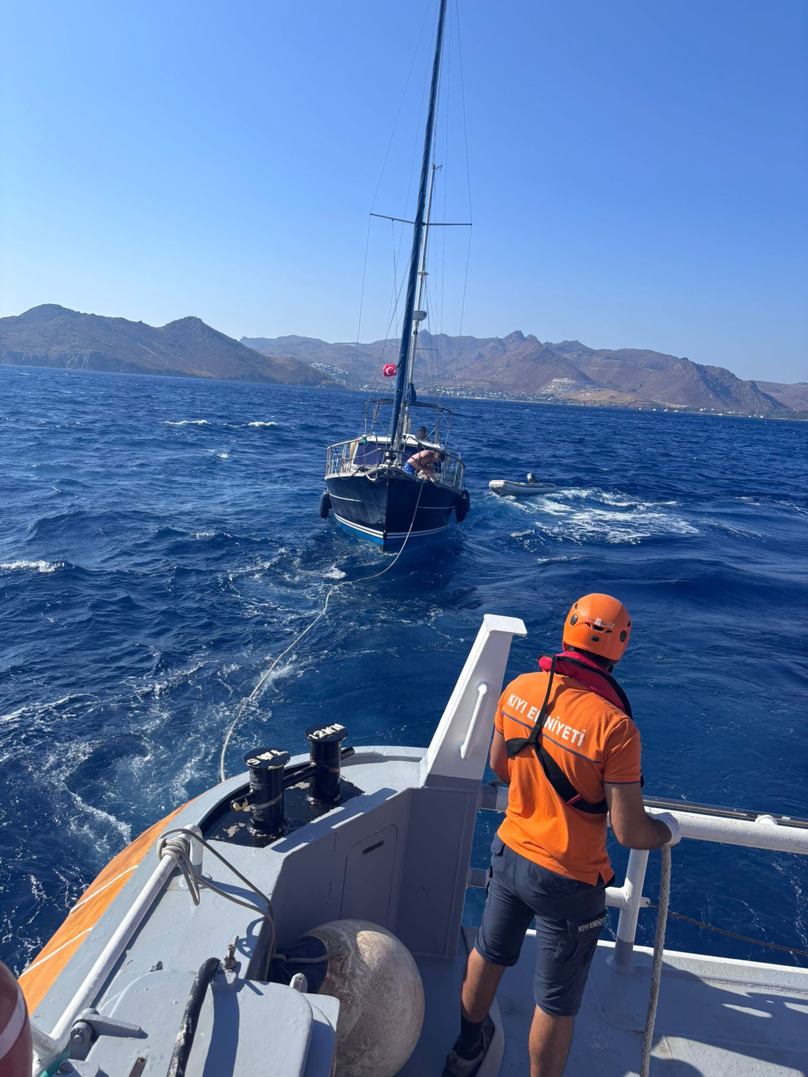 Bodrum’da Dümen Arızası Yapan Tekne Kurtarıldı