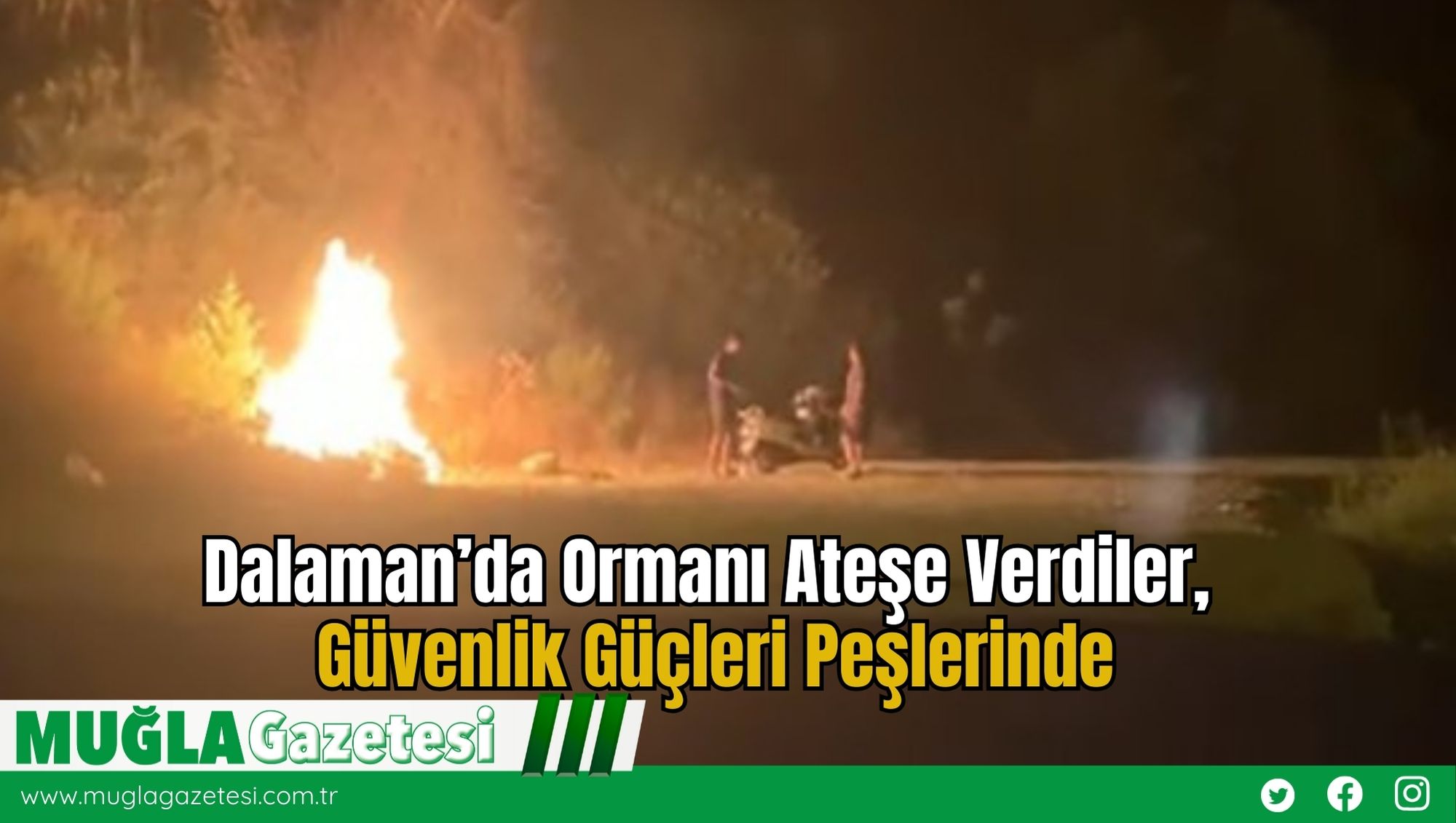 Dalaman’da Ormanı Ateşe Verdiler, Güvenlik Güçleri Peşlerinde