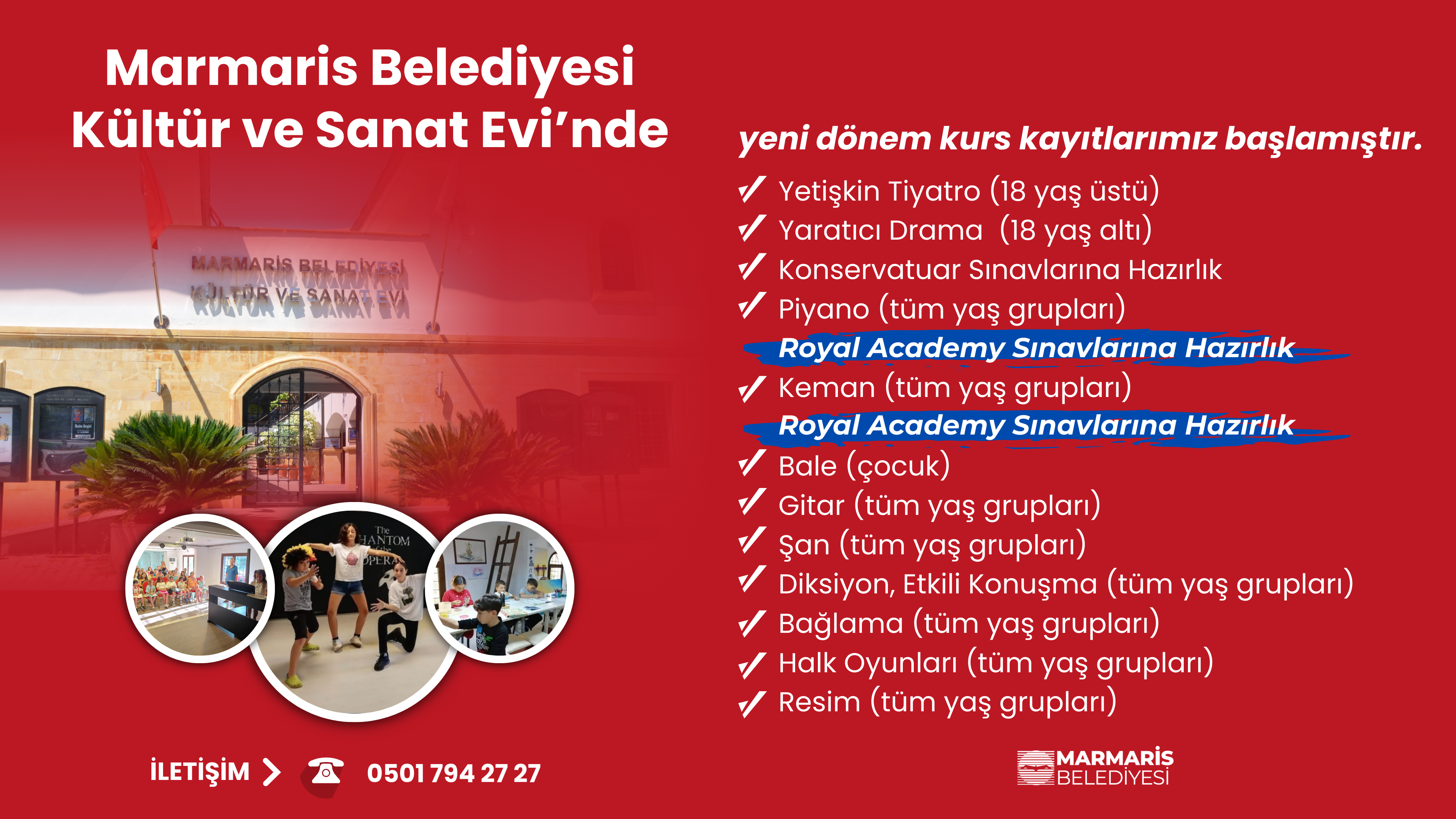 Marmaris Kültür ve Sanat Evi’nde Sanat Dolu Yeni Dönem Başlıyor