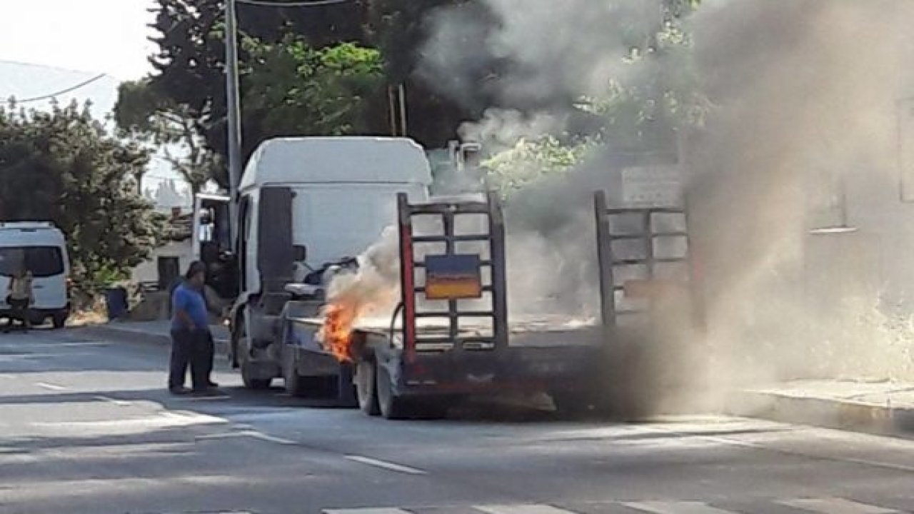 Seyir halindeyken alev aldı