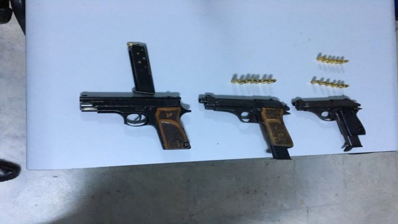 3 ruhsatsız tabanca ele geçirildi