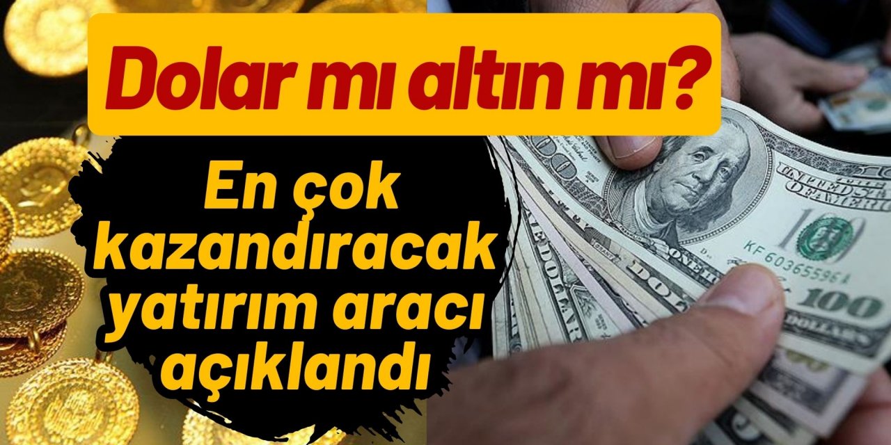 Dolar mı altın mı? En çok kazandıracak yatırım aracı açıklandı