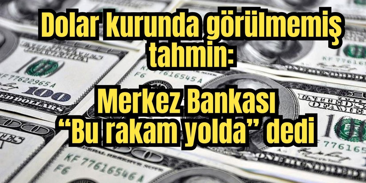 Dolar kurunda görülmemiş tahmin: Merkez Bankası  “Bu rakam yolda” dedi
