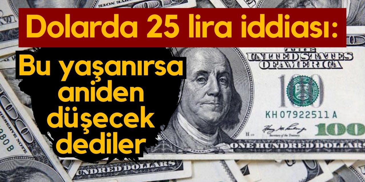 Dolarda 25 lira iddiası: Bu yaşanırsa aniden düşecek dediler