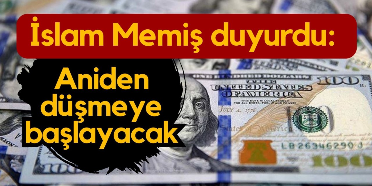 İslam Memiş duyurdu: Aniden düşmeye başlayacak