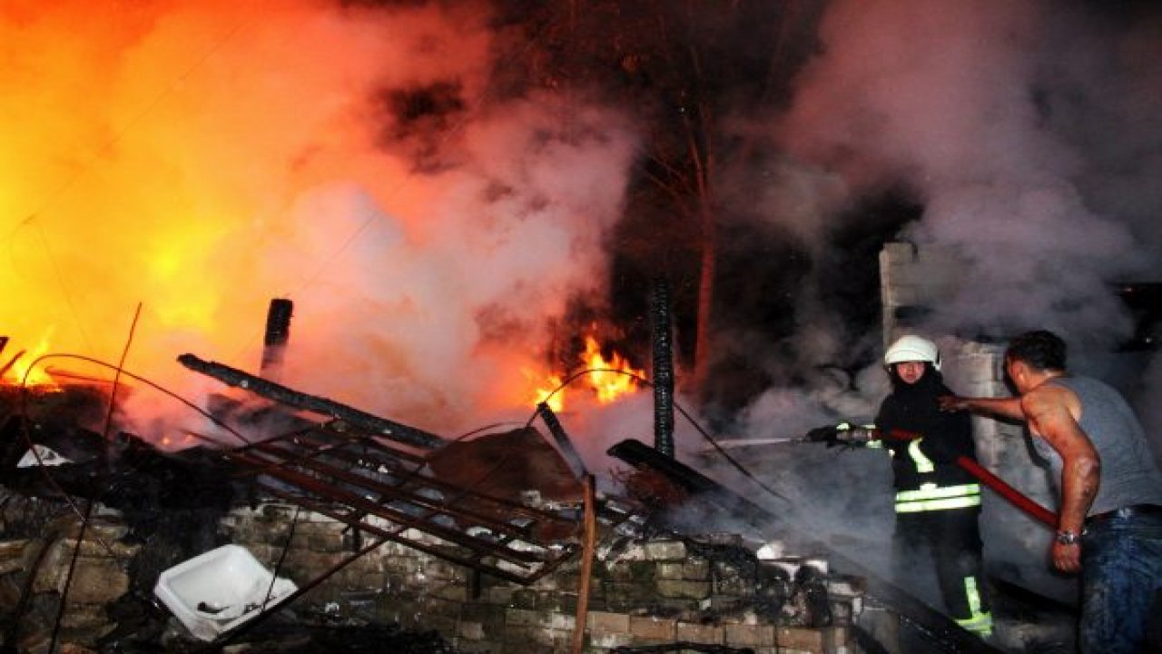 Yayla evi küle döndü