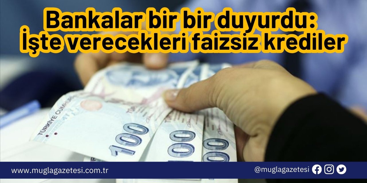 Bankalar bir bir duyurdu: İşte verecekleri faizsiz krediler