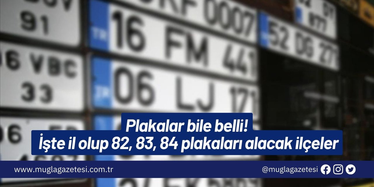 Plakalar bile belli! İşte il olup 82, 83, 84 plakaları alacak ilçeler
