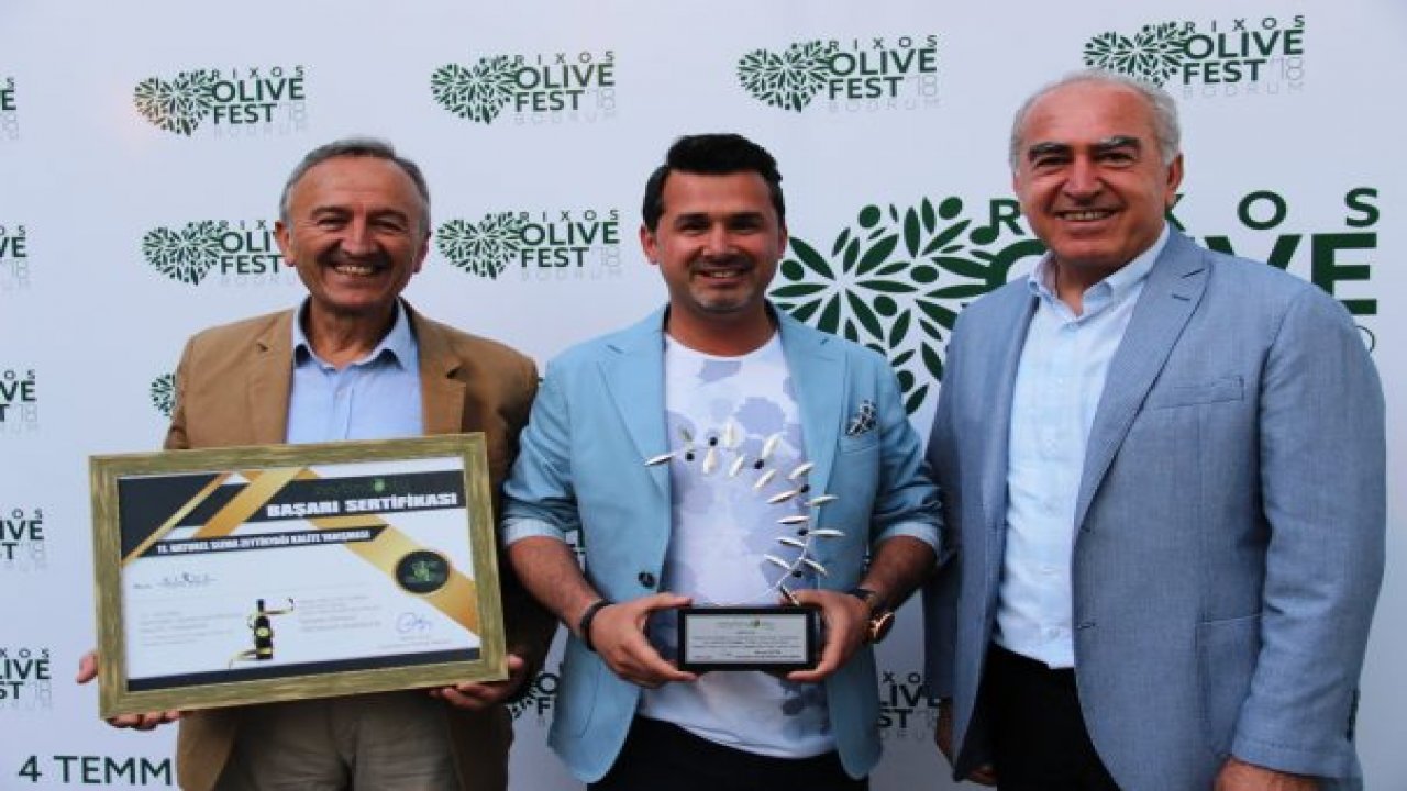 Zeytinyağına birincilik ödülü