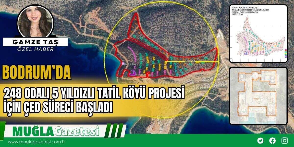 Bodrum’da 248 Odalı 5 Yıldızlı Tatil Köyü Projesi İçin ÇED Süreci Başladı