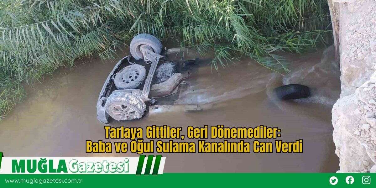 Tarlaya Gittiler, Geri Dönemediler: Baba ve Oğul Sulama Kanalında Can Verdi