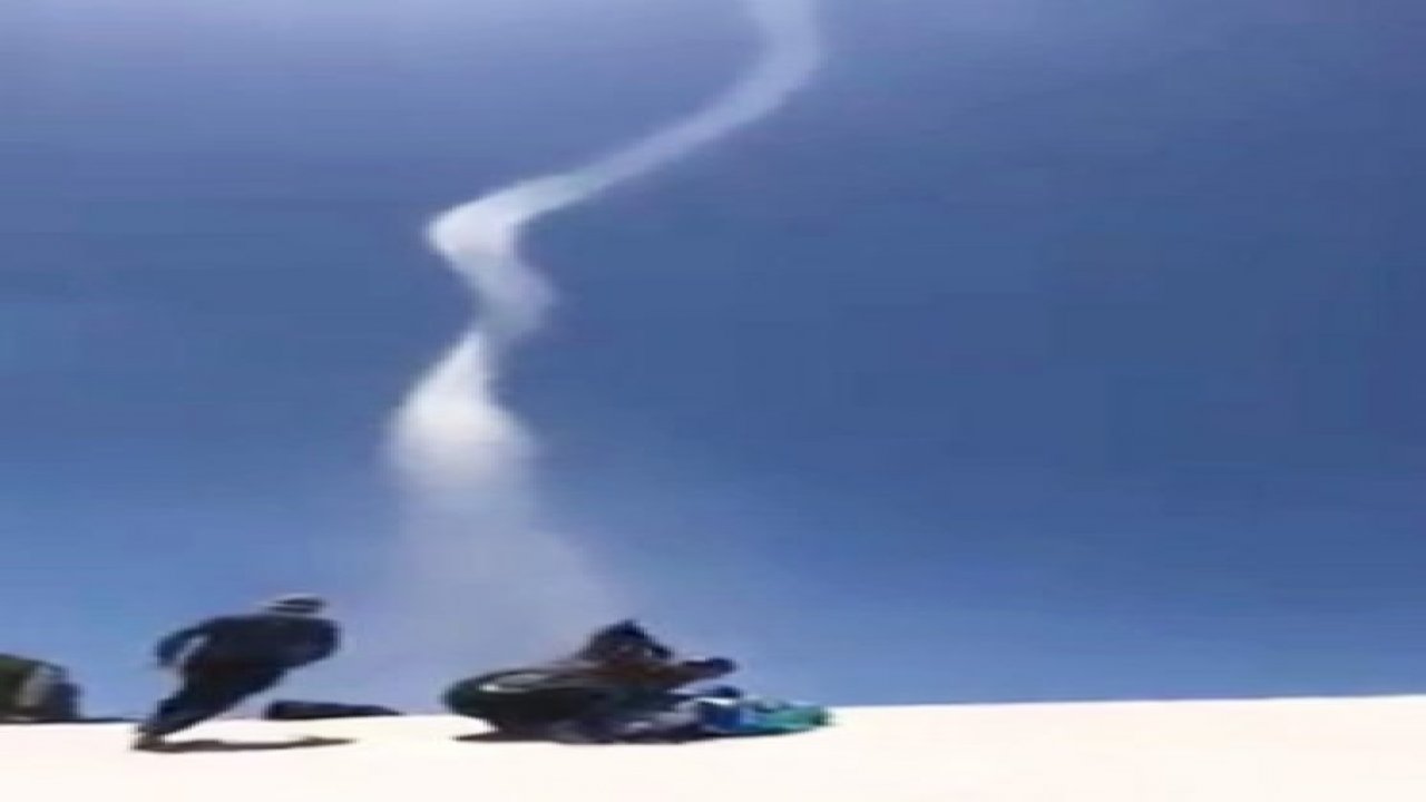 Babadağ'da hortum oluştu