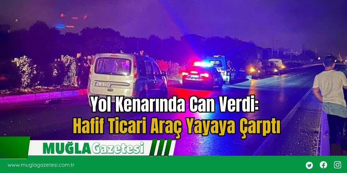 Yol Kenarında Can Verdi: Hafif Ticari Araç Yayaya Çarptı
