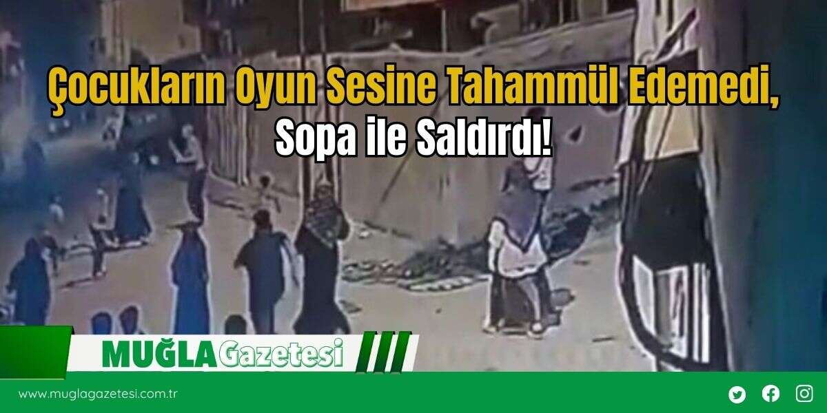 Çocukların Oyun Sesine Tahammül Edemedi, Sopa ile Saldırdı!