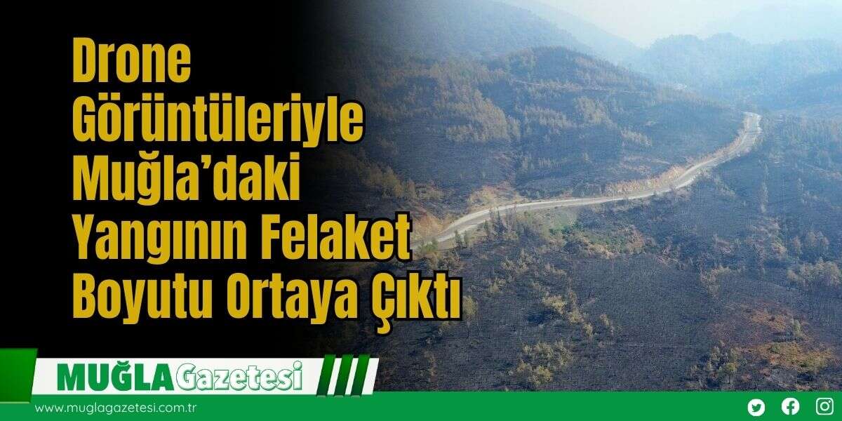 Drone Görüntüleriyle Muğla’daki Yangının Felaket Boyutu Ortaya Çıktı