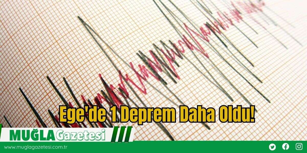 Ege'de 1 Deprem Daha Oldu!