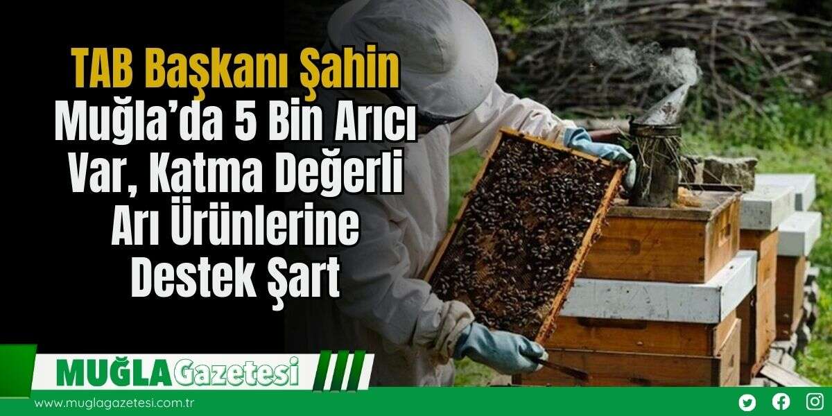 TAB Başkanı Şahin: Muğla’da 5 Bin Arıcı Var, Katma Değerli Arı Ürünlerine Destek Şart