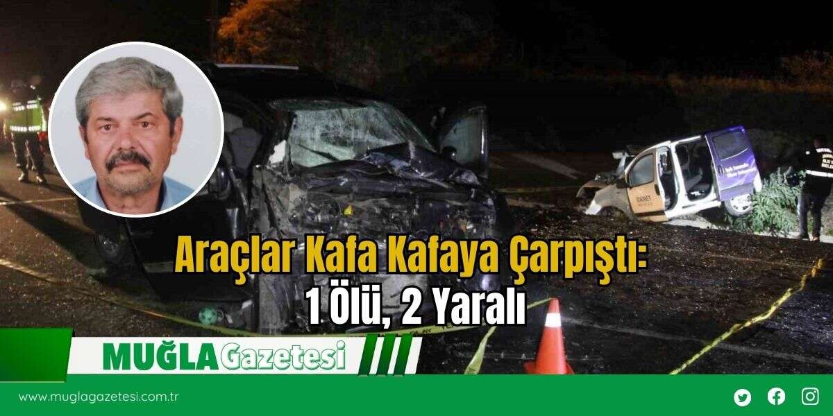 Araçlar Kafa Kafaya Çarpıştı: 1 Ölü, 2 Yaralı