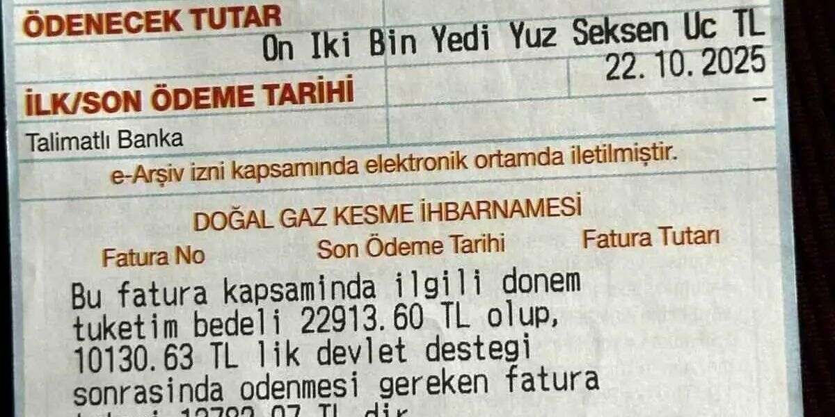 Doğalgaz Faturası Şoku! Gelen Ücret Dudak Uçuklattı