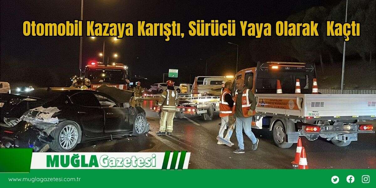 Otomobil Kazaya Karıştı, Sürücü Yaya Olarak Kaçtı