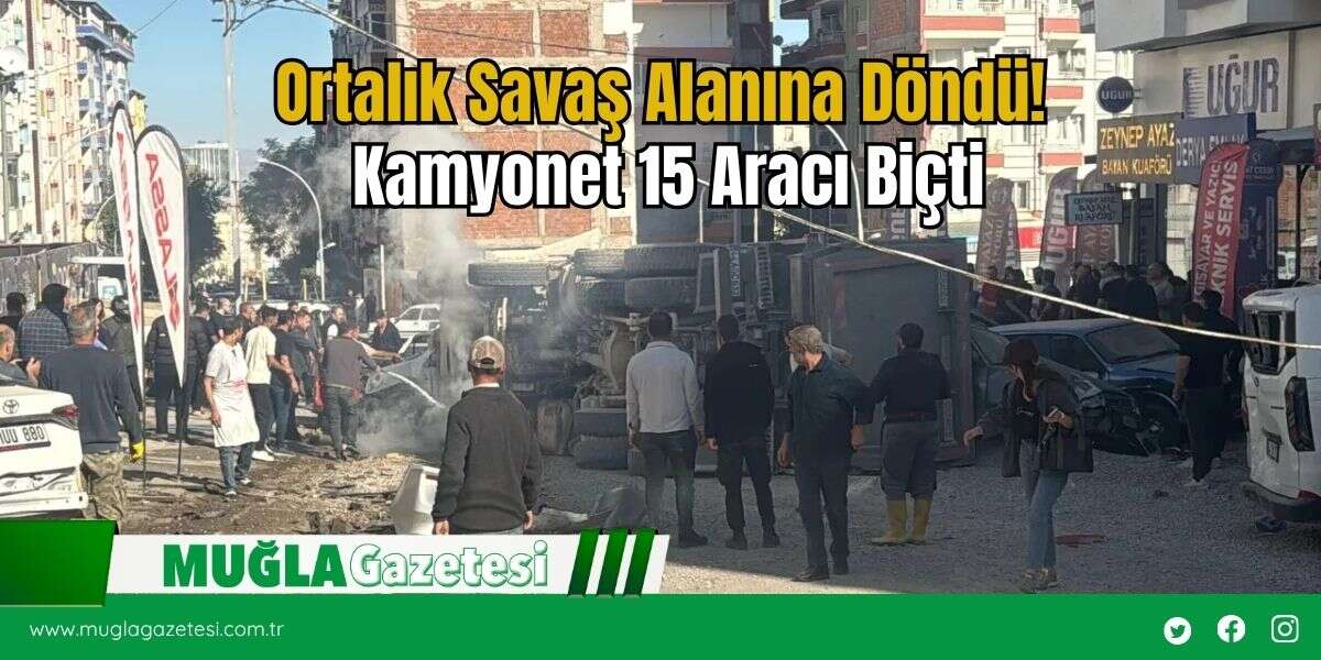 Ortalık Savaş Alanına Döndü! Kamyonet 15 Aracı Biçti