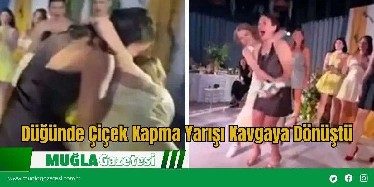 Düğünde Çiçek Kapma Yarışı Kavgaya Dönüştü