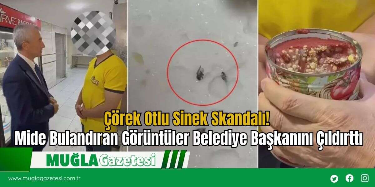 Çörek Otlu Sinek Skandalı! Mide Bulandıran Görüntüler Belediye Başkanını Çıldırttı
