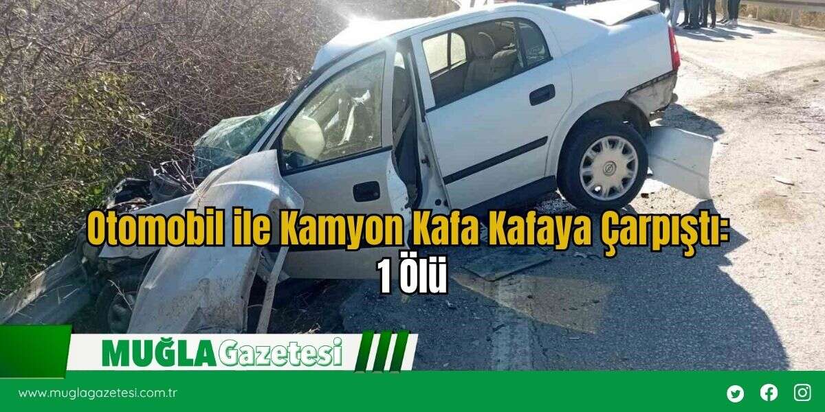 Otomobil ile Kamyon Kafa Kafaya Çarpıştı: 1 Ölü