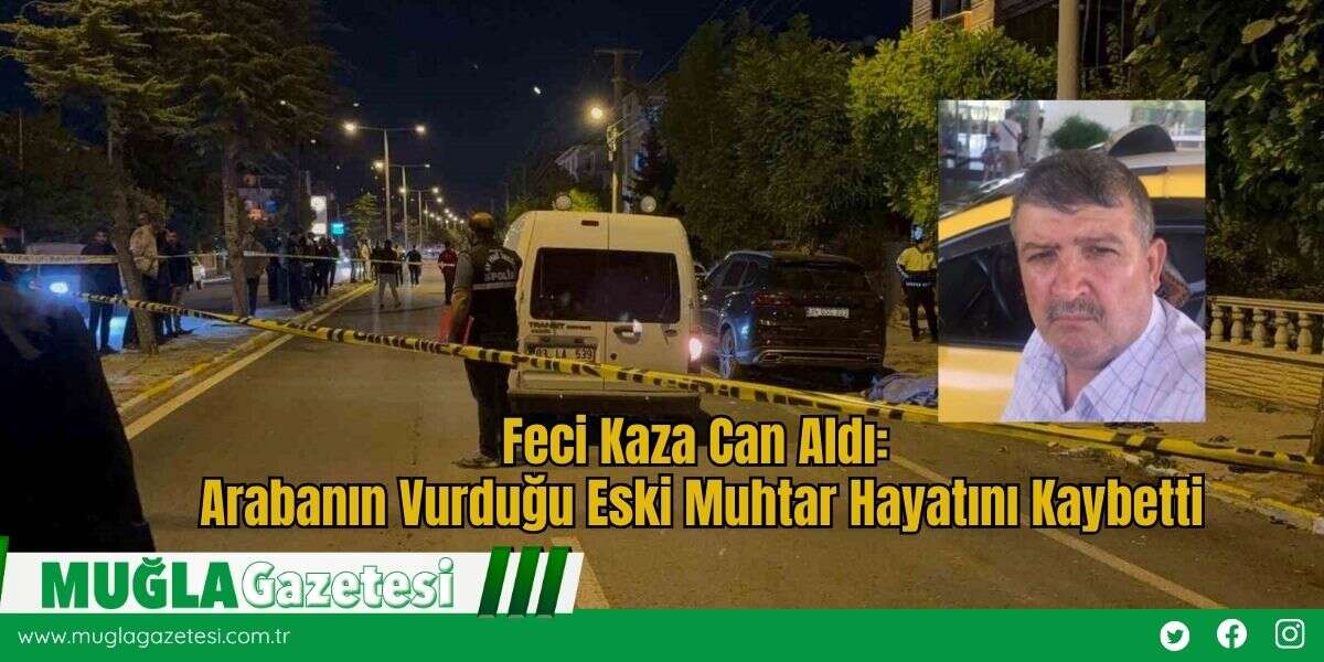 Feci Kaza Can Aldı: Arabanın Vurduğu Eski Muhtar Hayatını Kaybetti