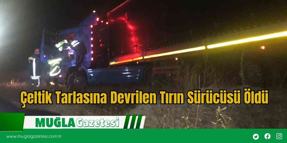 Çeltik Tarlasına Devrilen Tırın Sürücüsü Öldü