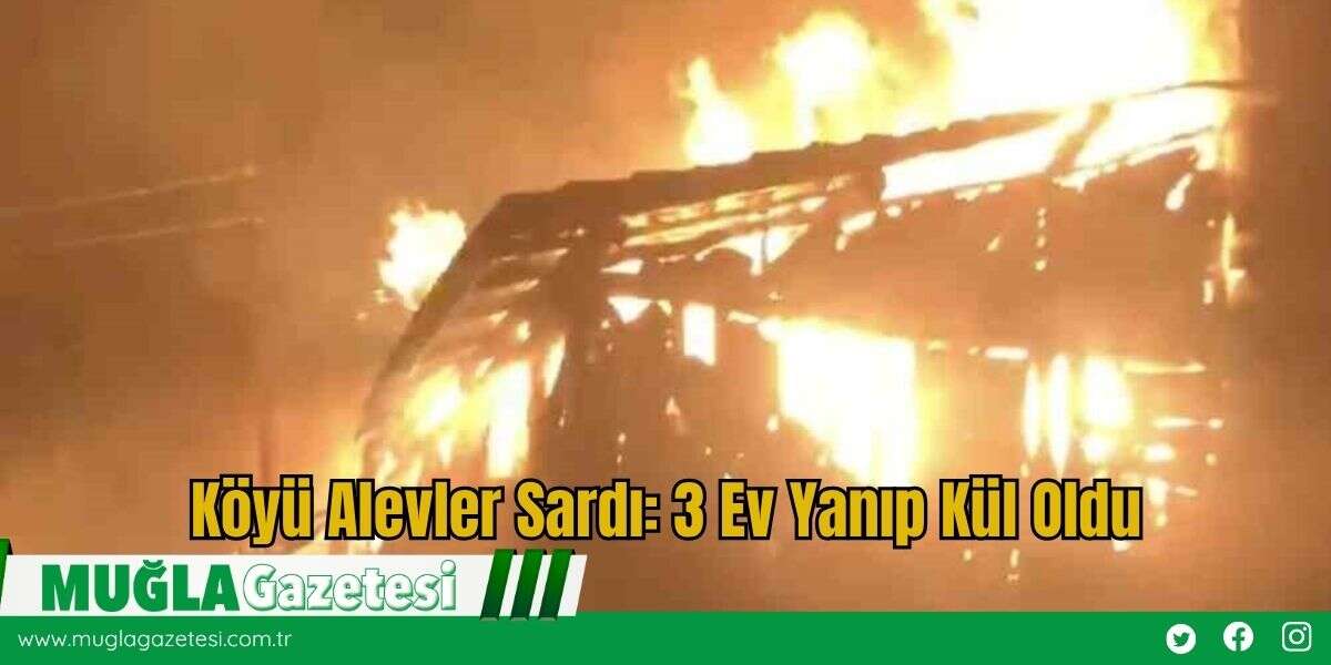 Köyü Alevler Sardı: 3 Ev Yanıp Kül Oldu