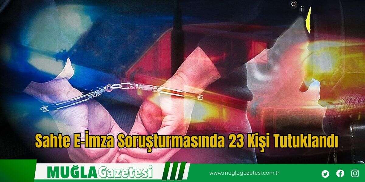 Sahte E-İmza Soruşturmasında 23 Kişi Tutuklandı