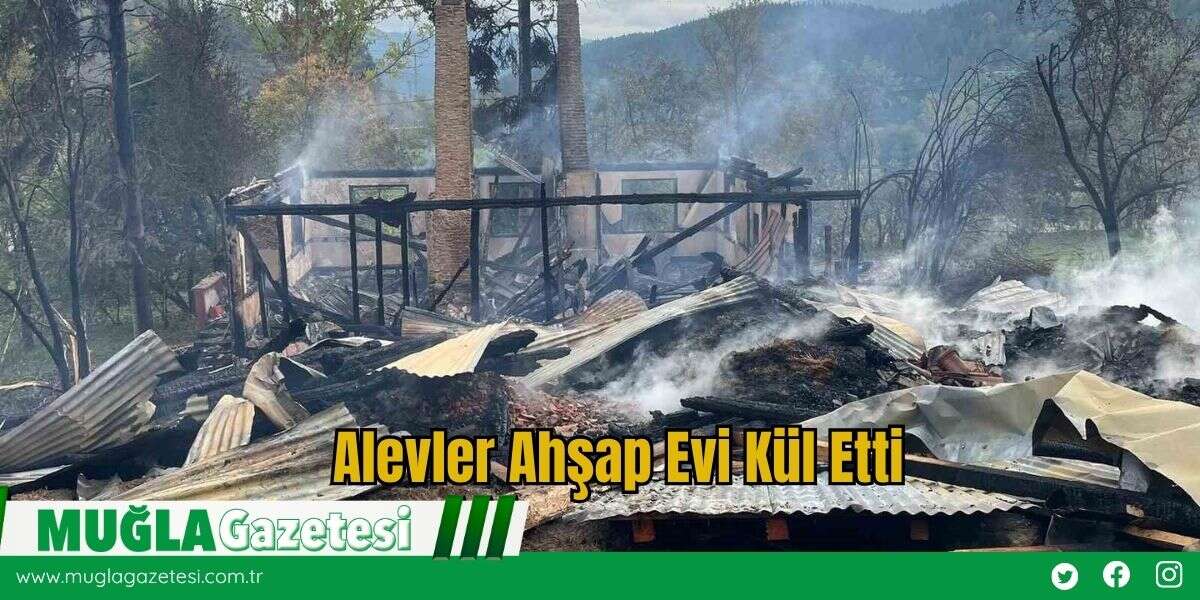 Alevler Ahşap Evi Kül Etti