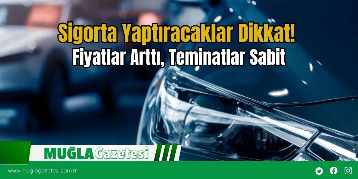 Sigorta Yaptıracaklar Dikkat! Fiyatlar Arttı, Teminatlar Sabit
