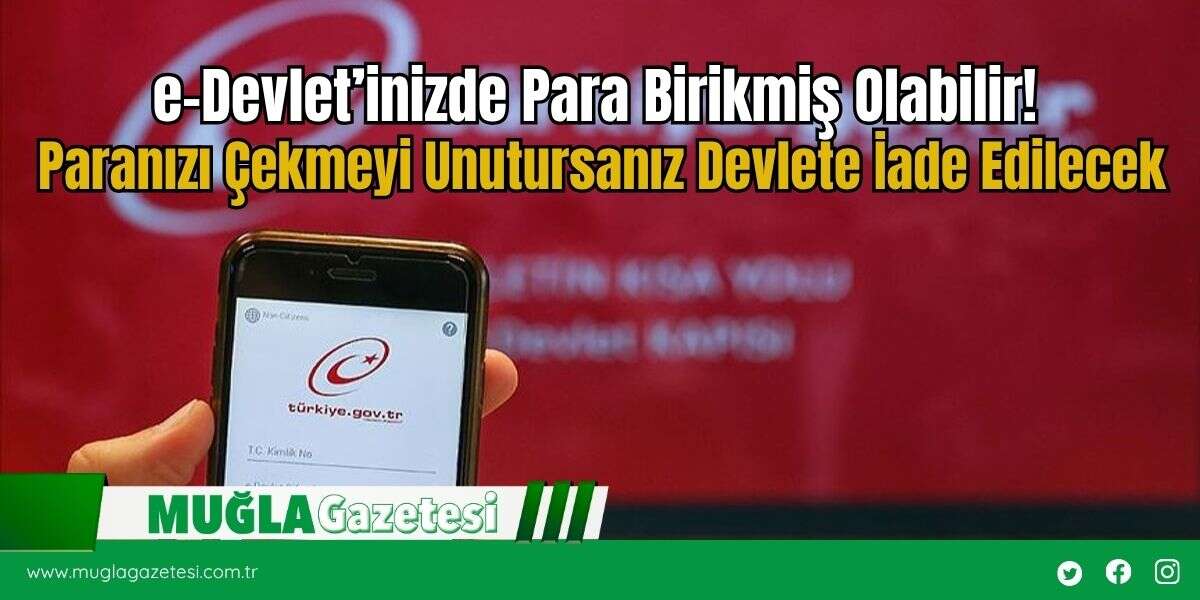 e-Devlet’inizde Para Birikmiş Olabilir!  Paranızı Çekmeyi Unutursanız Devlete İade Edilecek