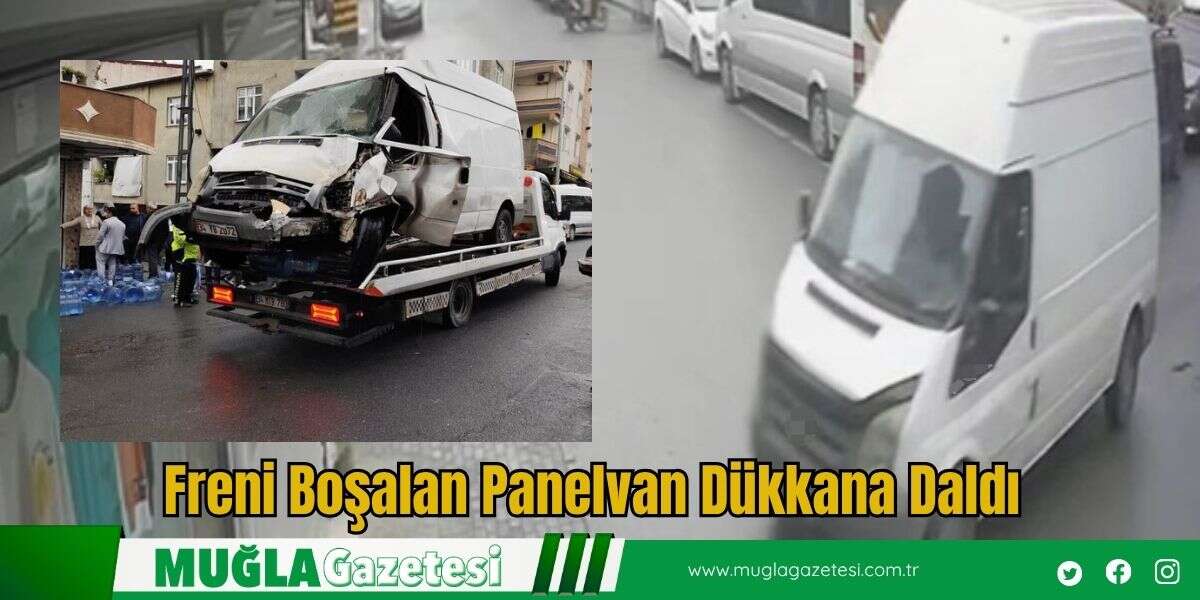 Freni Boşalan Panelvan Dükkana Daldı