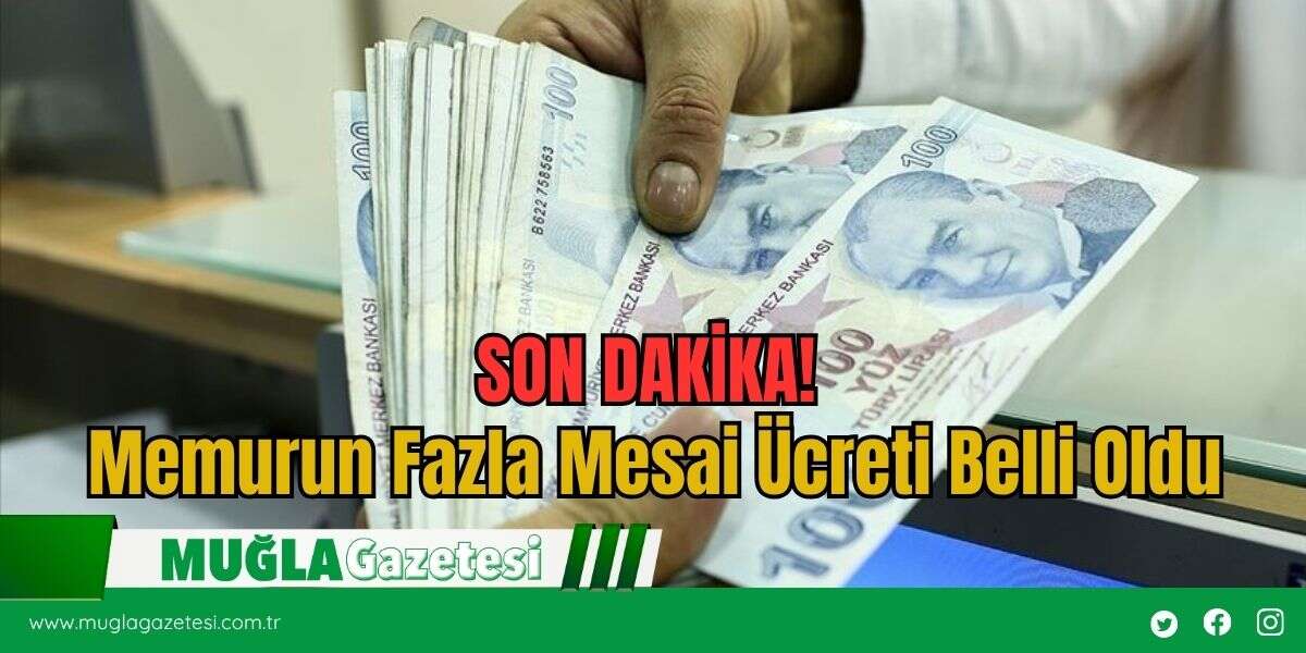 SON DAKİKA! Memurun Fazla Mesai Ücreti Belli Oldu
