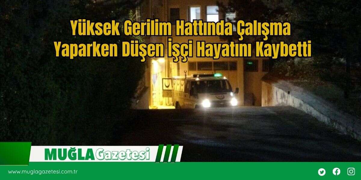 Yüksek Gerilim Hattında Çalışma Yaparken Düşen İşçi Hayatını Kaybetti