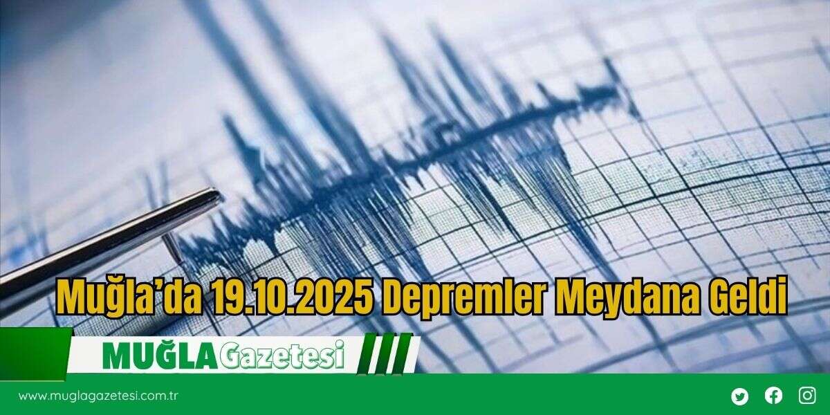 Muğla’da 19.10.2025 Depremler Meydana Geldi