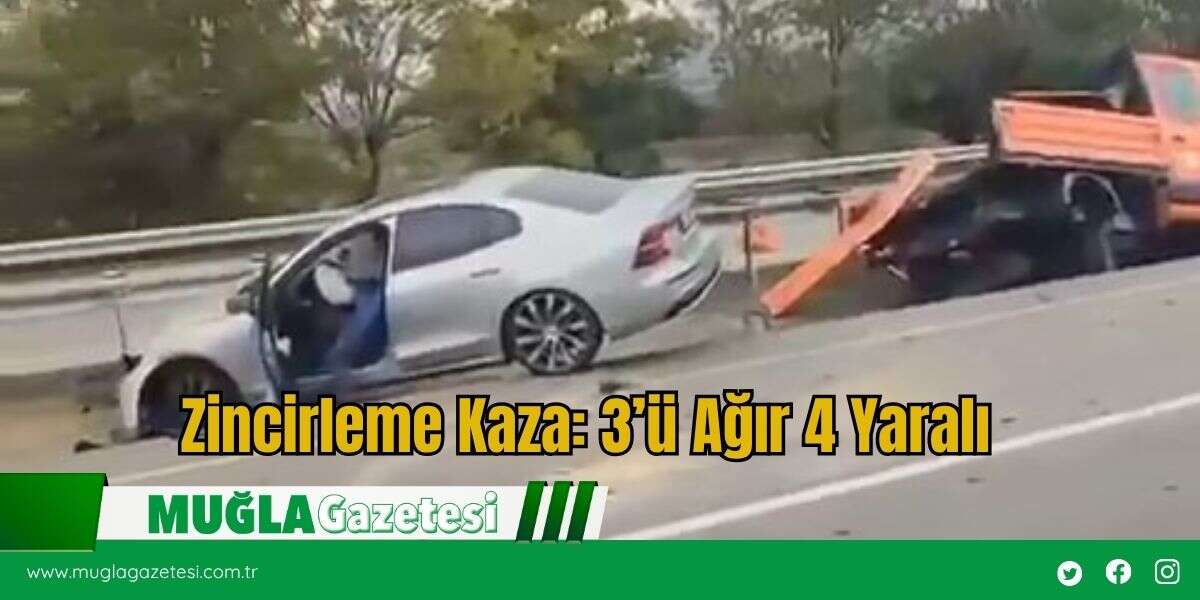 Zincirleme Kaza: 3’ü Ağır 4 Yaralı
