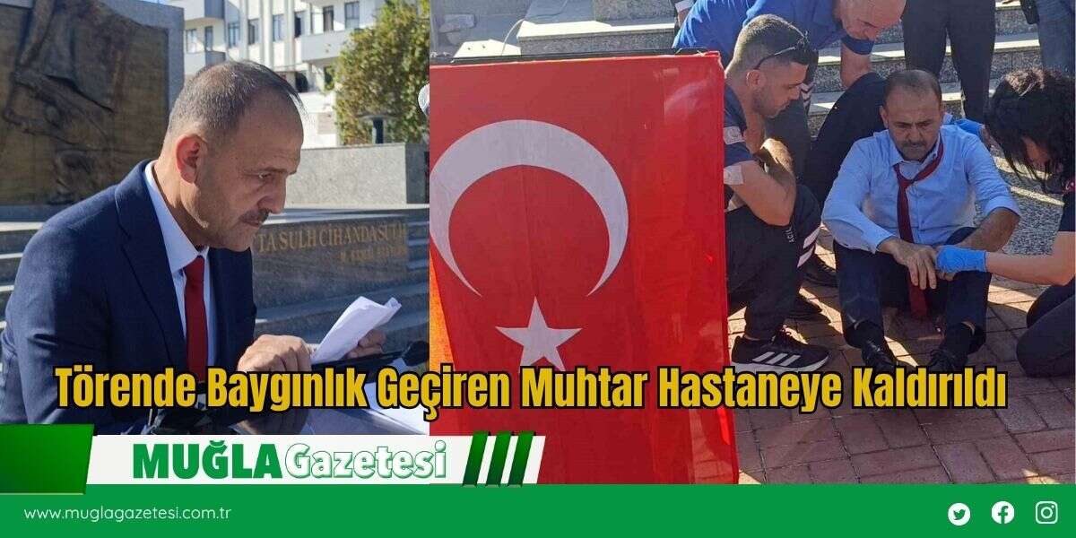 Törende Baygınlık Geçiren Muhtar Hastaneye Kaldırıldı