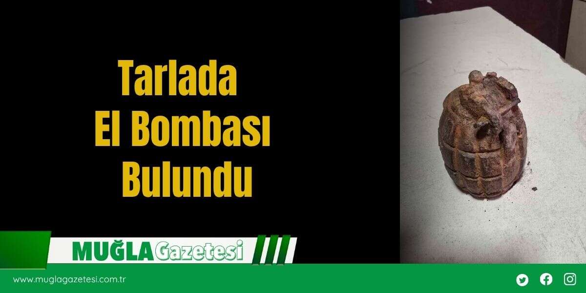 Tarlada El Bombası Bulundu