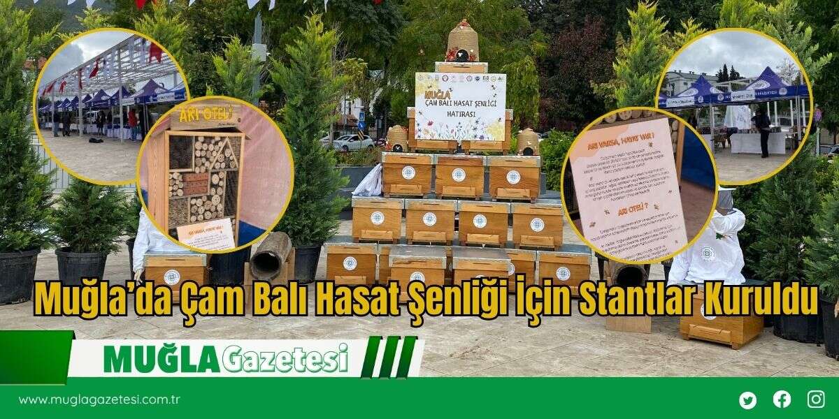 Muğla’da Çam Balı Hasat Şenliği İçin Stantlar Kuruldu